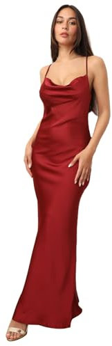 La Modeuse Robe longue satinée à col bénitier