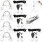 Lot de 4 cordes à cliquet avec crochets et 4 tendeurs de câble, 1/8, cordes de haubanage avec tendeur de câble pour robinetterie, lampe de culture, jardinage, corde de camping