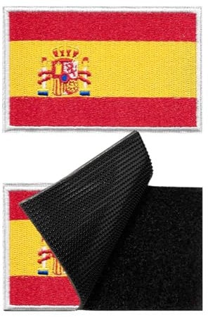 SUCIKORIO Pack de 2 Parches Mochila Militar 8x5cm, Parche Bandera España Parches Bordados Bandera España para Mochila, Chaleco, Gorras, Tactica