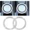 CGEAMDY 2 Stück Auto Motor Start Stop Button Ring, Universal Auto Kristall Strass Motor Starter Dekoration Ring, Auto Startknopf Dekorationsring Autoinnenraum (Einreihig/Weiß)
