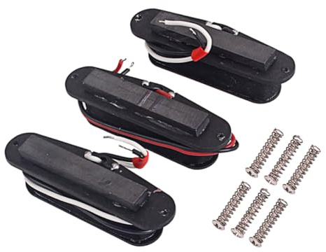 Schwarz Gitarren Bass Tonabnehmer Satz Gmb111 7mm Rund | Vulkanfaser Ausführung, Gewachst Vergossen, zur Unterdrückung von Mikrofonie, Standardausführung für E-gitarre