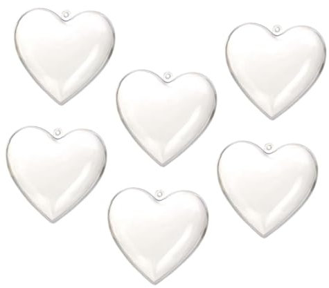 Levemolo 12stücke Transparente Füllbare Herzball-Ornamente Kunststoff Für Hochzeiten Und Valentinstag Deko Mit Hängenden Möglichkeiten Für Kreative Gestaltung Und Festliche Anlässe