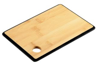 KESPER | Schneidbrett, Material: Bambus, Maße: 23 x 15 x 1 cm, Farbe: Braun, Schwarz | 58260