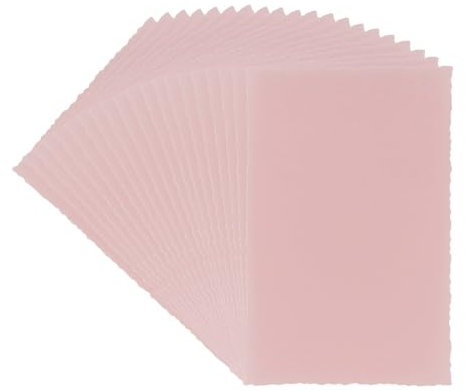 Ideen mit Herz Transparentpapier Aufleger | mit Büttenrand | 9 cm x 14 cm | 130 g/m² | 20 Blatt (altrosa)