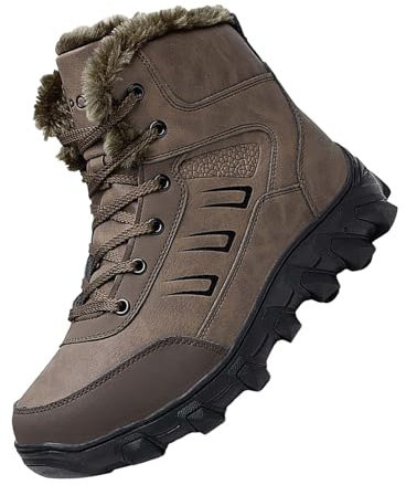 Scarpe Da Neve Uomo Invernale Militari Stivaletti Antinfortunistica Imbottiti Caldi Scarpe Passeggio Lavoro Leggere Stivali Doposci Impermeabili Foderati Sportiva Sneakers Antiscivolo All'aperto