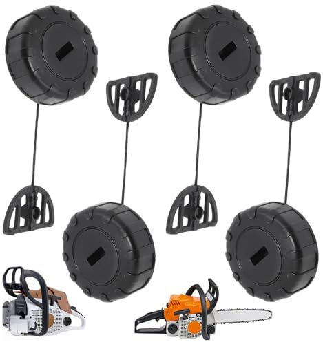 4 Stück Öltankdeckel für Kettensäge, Tankdeckel Kettensäge, Öltankdeckel für MS170 MS180 017 018, Ersatz-Nr. 1130 350 0500, Öldeckel Kettensäge Ersatzteile, Kettensäge Öldecke (Schwarz4)