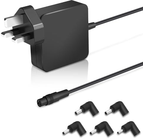 65W 45w Universal Laptop Charger for ASUS VivoBook ZenBook NoteBook Imaginebook Chomebook Asus PRO/F/K/R/Q/TP/X Series, Le novo Ideapad 100 Series, Notebook Power Cord Supply with 5 Different Tips