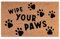 Door Mat Doormats Non Slip Natural Coir Welcome Indoor Outdoor Home Garden Mats 40+ Designs 60cm x 40cm (Wipe Your Paws D2)