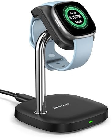 SwanScout Watch Ladestation für Fitbit Versa 4/Versa 3/Sense 2/Sense, Magnetisches Schnellladegerät für Fitbit Versa 4/Fitbit Versa 3/Fitbit Sense 2/Fitbit Sense, SwanScout 505FB