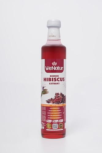 WeNatur Hibiscus Extrakt – Natürlich, Fruchtig & Erfrischend, Intensiver Geschmack, Hochwertige Pflanzenbasis (670 g)