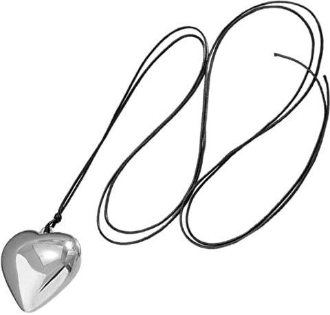 Homoyoyo Collana con ciondolo a cuore Di moda collana cuore per ragazze ciondolo a forma di cuore d'amore delicato collana per le donne Collana del fascino filo di cera per cuoio