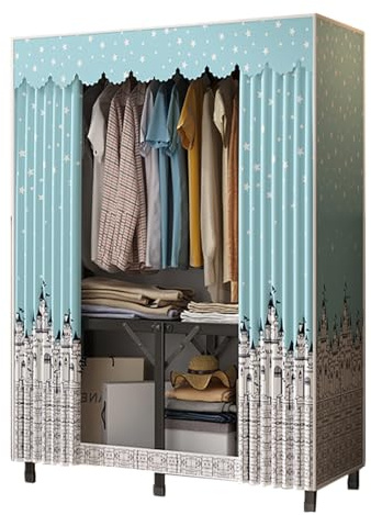 MYXJX Kleiderschrank, Leinen-Kleiderschrank, Stoffschränke, Aufbewahrung, für Schlafzimmer, Kleideraufbewahrung, Organizer, Aufbewahrungsschrank, für Schlafzimmer, Wohnzimmer, Schlafzimmer, 80 x 45 x