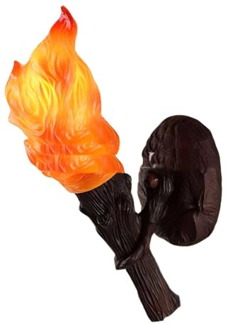 ENLAI Vintage Torch Wall Lamp Medieval Country-Style Torch Wall Lamp Fantasy-Inspired Decorative Lighting Suitable for Dungeon and Medieval-Themed Room Holiday Decorations