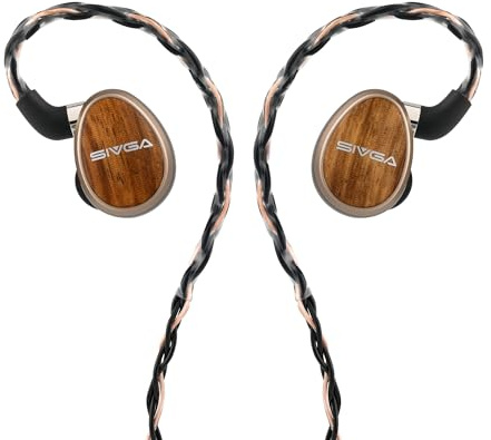 SIVGA Nightingale PRO 14.5mm Planar Magnetische HiFi In-Ear Kopfhörer | 4,4 mm Balanced & 0,78 mm 2-Pin Anschluss, aus Zebrano Holz, für Musik Monitoring