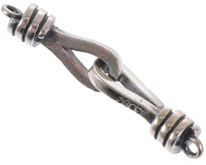 Didiseaon DIY Necklace Connectors Silver Clasp Hook for Elastic String Crafting Supplies Suitable for Jewelry Making and Friendship Bracelet Projects