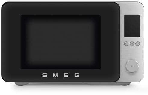 SMEG, 27L Collezione Microwave With Grill, Convection & Airfry, 25 Auto cook Programmes, 9 Cooking Functions Quick Start, Soft Close, Matt Black, MOC02BLMUK