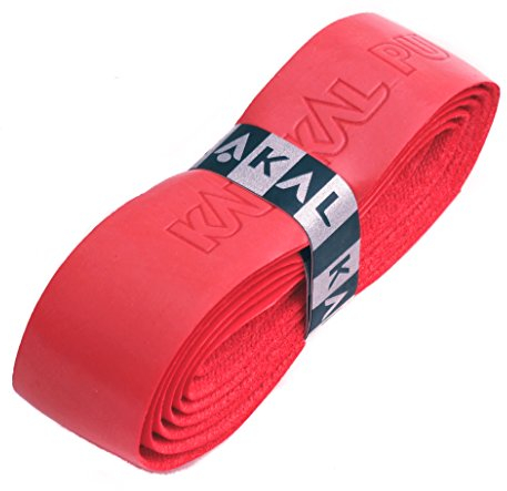 Karakal, Griffband / Griff-Tape, selbstklebend, für Badminton / Squash / Tennis / Hockey / Curling, Polyurethan, ausgezeichnete Griffigkeit, Schläger-Griff, rot, 2 Grips