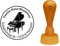 Stempel Piano Flügel - mit persönlicher Adresse Ø 40 mm