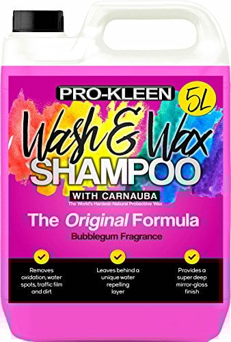 5 Litres Pro-Kleen Carnauba Wash and Wax Shampoo (Pink-Bubblegum Fragrance)
