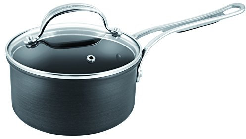 Tefal Jamie Oliver Hard Anodised Premium Series Saucepan & Lid - 18cm, Black