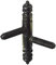 HKB ® 2 Stück Einbohrbänder mit Zierkopf, ø 9 x 66 mm, Metall dunkel antik, schöne und schwere, hochwertige Ausführung, Hersteller Hettich,