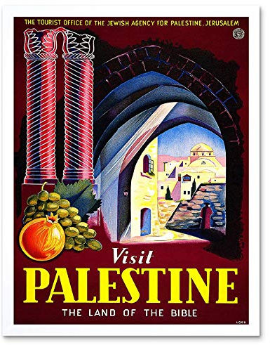 Wee Blue Coo Travel Visit Palestine Bible Land Jerusalem Israel Vintage Art Print Framed Poster Wall Decor Kunstdruck Poster Wand-Dekor-12X16 Zoll
