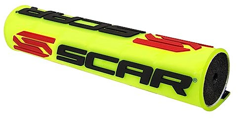 SCAR Mousse de Guidon 22 3D avec Barre Moto Cross Quad Dirt Bike Enduro Supermotard - Jaune fluo