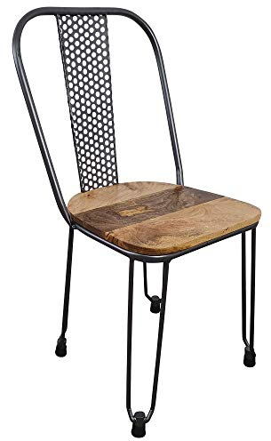 Esszimmerstühle Bistrostuhl Metall Stapelstuhl - Stuhl Esszimmer Vintage - Stapelstühle Esszimmer, Küche - Stabiler Küchenstuhl mit Rückenlehne - Balkon Möbel Gartenstühle Metallstuhl Steampunk Modern