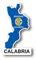Akachafactory Sticker Aufkleber Flagge Fahne Italien Italia Karte Staat Calabria kalabrien