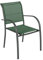 Hespéride - Fauteuil de Jardin Empilable Piazza Vert Olive et Graphite Anti-Rouille Rangement Facile Mobilier d'Aménagement pour Terrasse, Balcon