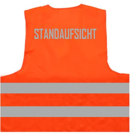 Mister Warnwesto Standaufsicht Warnweste BZW. Signalweste mit reflektierendem Aufdruck ID: 620