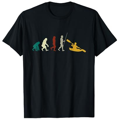 Kanu Kajak Evolution Paddler Kajaker Geschenk Kanufahren T-Shirt