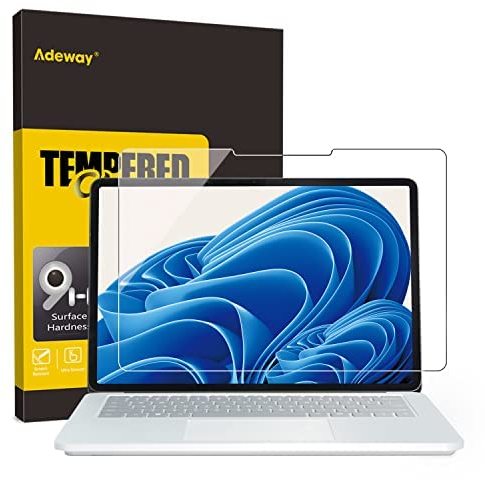 Adeway Surface Laptop Studio 2/1 Displayschutz 14.4 Zoll, Gehärtetes Glas/Ultra empfindlich/HD klar/Einfache Installation, Gehärteter Glas Bildschirmschutz (Modell 2029/1964)