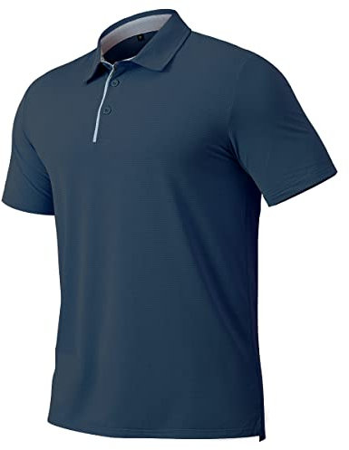 CARWORNIC Men's Athletic Polo Shirt Quick Dry Lightweight Short Sleeve Tennis Golf Polo Shirt Outdoor Hiking Shirts Breathable Casual Shirts Performance Workout Fishing Training T-ShirtSports Shirt