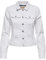 ONLY Damen Jeansjacke ONLWonder Life Übergangsjacke mit Knopfleiste 15243147 White L