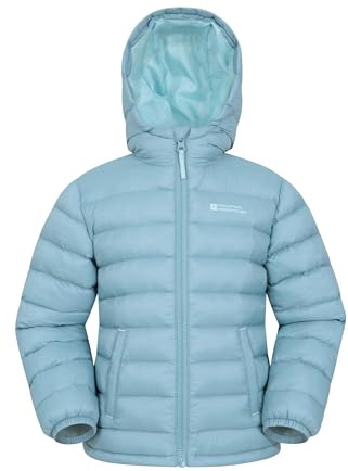 Mountain Warehouse Seasons Kids Padded Puffer Jacket | Water Resistant, Lightweight Coat with Hood for Boys & Girls, Insulated for Warmth, Suitable for School, Light Rain, Winter