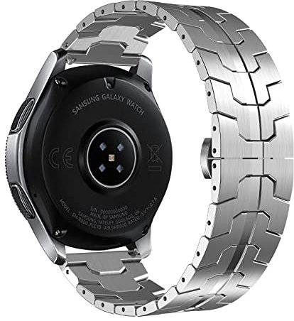 Bracelet 22 mm Homme Compatible avec Bracelet Galaxy Watch 46 mm/Gear S3 Frontier/Samsung Galaxy Watch 3 45mm Bracelet de Sport Bande en Acier pour Huawei Watch GT 2 46mm/GT 3 46mm/GT 3 Pro 46mm