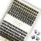 Cluster Lashes QUEWEL 144pcs Individual Eyelashes 2 Styles D Curl MIX12-18mm False Lashes Thin Band Soft Individual Lash Clusters for DIY Eyelash Extension(SNR012+SNR043-MIX)