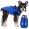 Savlot Warmer Hunde-Wintermantel Jacke für kaltes Wetter Winddicht Reflektierend Rollkragen-Hundeweste mit D-Ring für Leine Hundejacke Haustierbekleidung (XS, Blau)