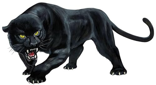 AeRko Lustiger schwarzer Panther brüllendes Tier-Styling Autoaufkleber Automobile Motorräder Außenzubehör PVC-Aufkleber (Größe: 16 cm x 8,5 cm)