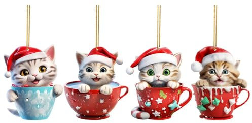 1 Stück Anhänger Weihnachten Lustige Weihnachtlicher Baumschmuck Ornamente Weihnachtsschmuck Funny Christmas Ornaments Cartoon Anhänger Weihnachtsdeko Acryl Christbaumschmuck Auto Anhänger