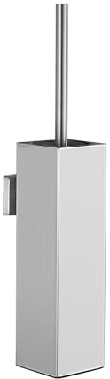 TINYROW Toilet Brush Wall Mounted Toilet Brushes with Holder for Bathroom Toilet Bowl Brush Square Brushed Nickel