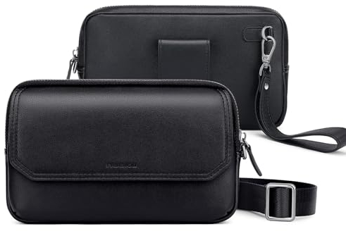 Smartphone Gürteltasche, Handytasche Gürtel, Mehrzweck Handy Gürteltasche für iPhone 15 14 13 Pro Max, Halter S23 Plus, Universaltasche großes Telefon (Schwarz)