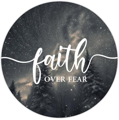 Zyadsinoudor Faith Over Fear Aufkleber, inspirierendes Zitat, Sprüche, Laptop-Aufkleber, langlebig, perfekt für Wasserflasche, Laptop, Handy, Skateboard, Koffer, 5,1 cm, 50 Stück