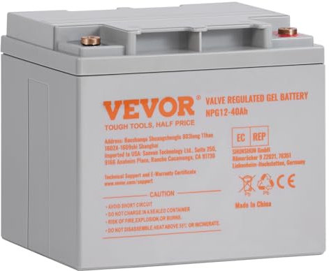 Batteria a ciclo profondo, 40 AH 12 Volt, batteria ricaricabile AGM Marine, alta velocità di autoscarica 400 A, corrente di scarica, per scooter elettrici, sedie a rotelle, go-kart, e-bike