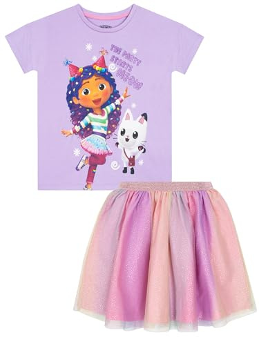 DreamWorks Gabby’s Dollhouse Vestiti Per Bambini | Maglietta Y Gonne Bambine E Ragazze | Abbigliamento Bambini | Viola 4-5 anni