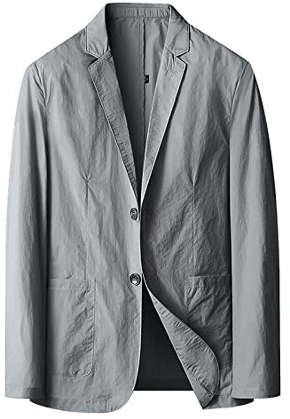 Freizeitjacke Herren Leicht: Outdoor Jacket Herren Sommer Outwear Baumwolle-Leinen Freizeitanzug Mit Knöpfen Und Vielen Tasche Herrenjacke In Hochzeit Blazer Atmungsaktive Sommerjacke Einfarbig
