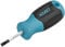 HAZET Screwdriver 811K-35, SW 0.6 x 3.5 mm Slotted Profile, Non-Slip 3-Component Handle, Round Blade, Short Design, for high Power Transmission