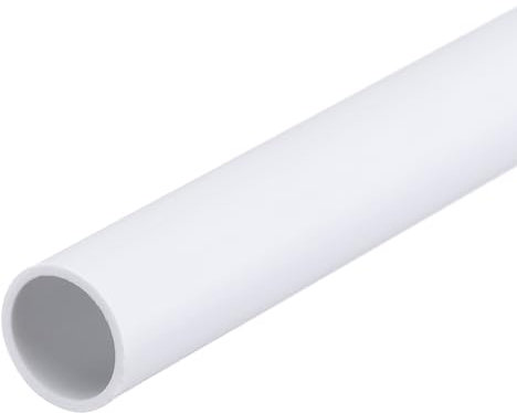 QUARKZMAN Tubo Redondo Rígido de PVC de 11mm de Diámetro Interno, 13mm de Diámetro Externo, 8 de Longitud, Color Blanco de Alta Resistencia para Tuberías de Agua