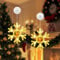 Drezesov LED Weihnachtsbeleuchtung Innen, 2 Stück LED Sterne Weihnachtsbeleuchtung Warmweiß Batteriebetriebene mit Saugnäpfe Weihnachtsdeko Fenster für Weihnachten Deko, Party,Hochzeit (Schneeflocke)